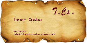 Tauer Csaba névjegykártya